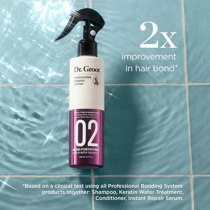 Bond Fortifying Keratin Treatment, Clinically Proven for Repair and Thickening of Dry, Thin, Damaged Hair - Hair Mask, Glass Hair Effect, Korean Professional Bonding System